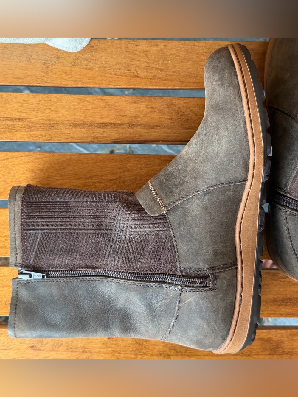 Merrell Women's Brown Leather & Suede Waterproof Mid-Calf Boots - Picture 3 of 6